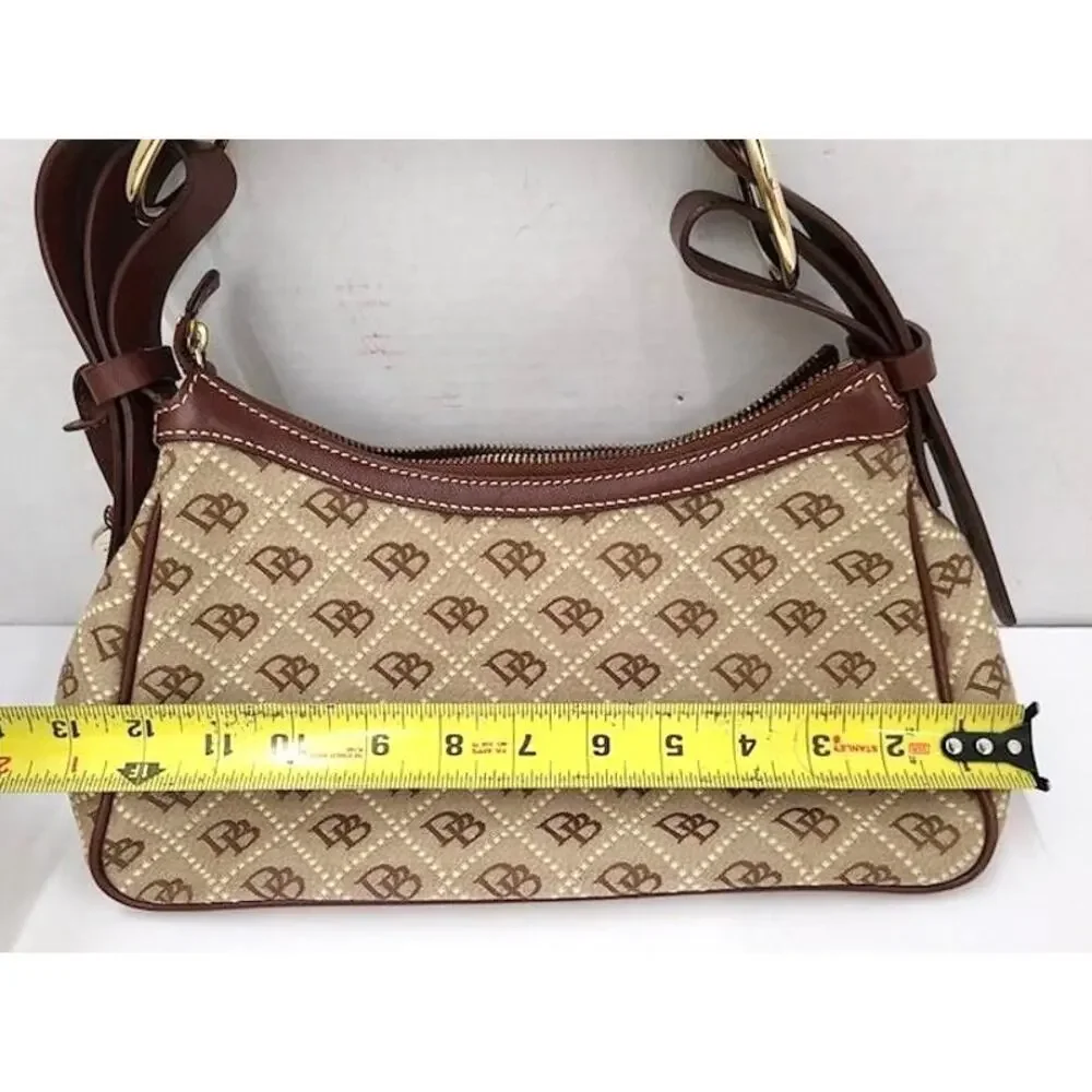 Dooney & Bourke Canvas Monogram Shoulder Mini Handbag Vintage - Picture 2 of 10